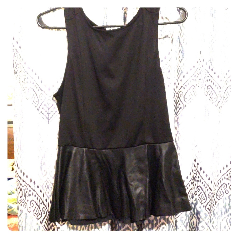 Sparkle and fade peplum tank